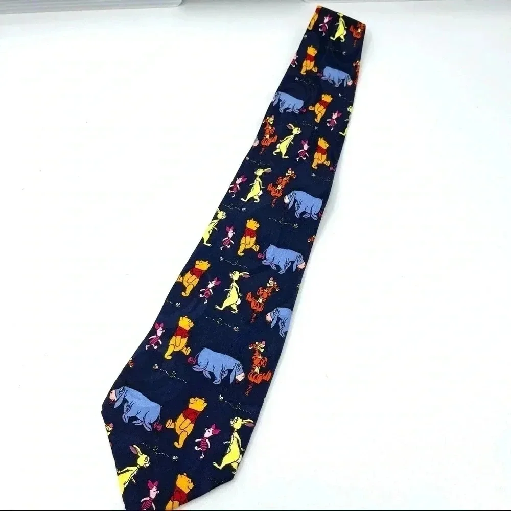Pooh and Friends Navy Silk Tie‎ Made by Disney